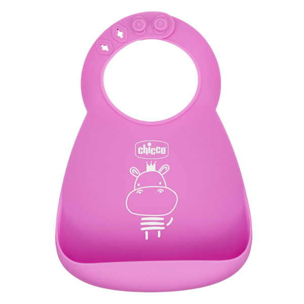 Chicco Babete Silicone Rosa 6M+