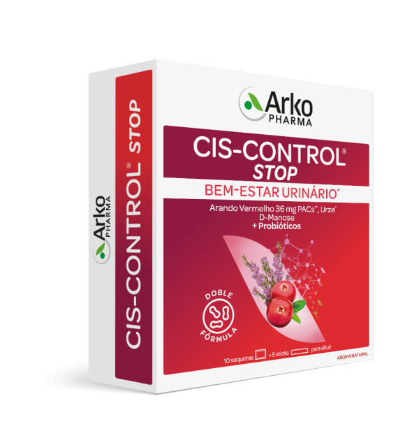 Arkopharma Cis-Control Stop Saqueta Activos Vegetais 10 X 4 G + Stick Fermentos Lácteos 5 X 15 G