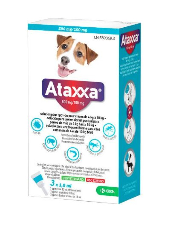 Ataxxa 500mg/100mg 4-10Kg x3 pipetas