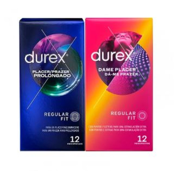 Durex Prazer Prolongado + Dame Prazer (12+12 Preservativos)