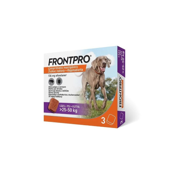 Frontpro Cães 25-50Kg x3 Comprimidos Mastigáveis