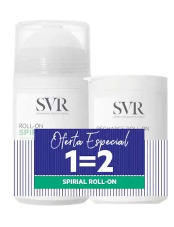 SVR Spirial Desodorizante Roll-On Antitranspirante 48H 50Ml Com Oferta De Recarga 50Ml