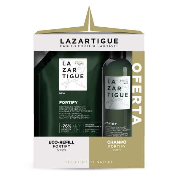 Lazartigue Fortify Champô Eco-Refill 500ml + Fortify Champô 250ml