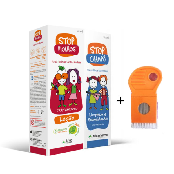 Stop Piolhos Loção 100ML Oferta Champô 12ML + Pente