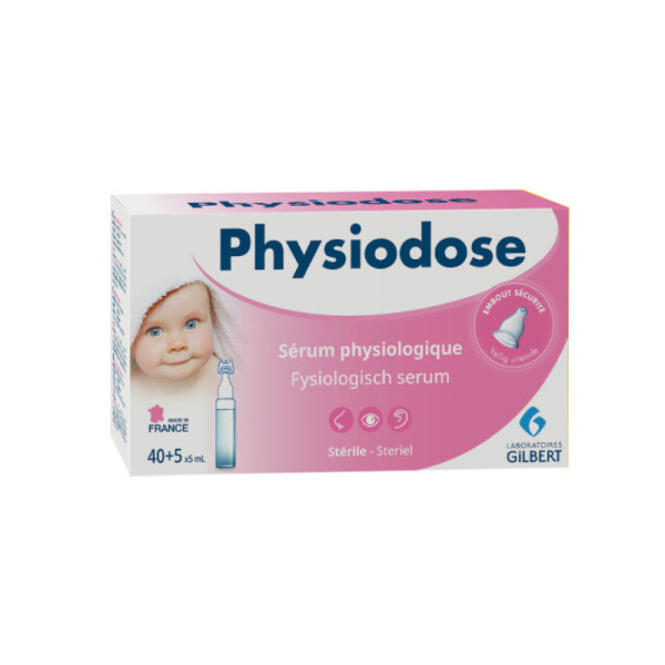 Physiodose Infantil Soro Fisiológico 5ml X40 Unidades