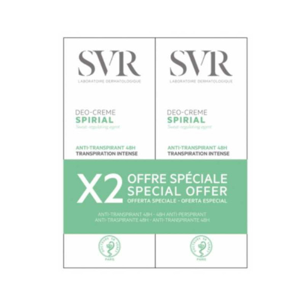 SVR Spirial Deo Creme Anti-Transpirante 50Ml x2 Unidades