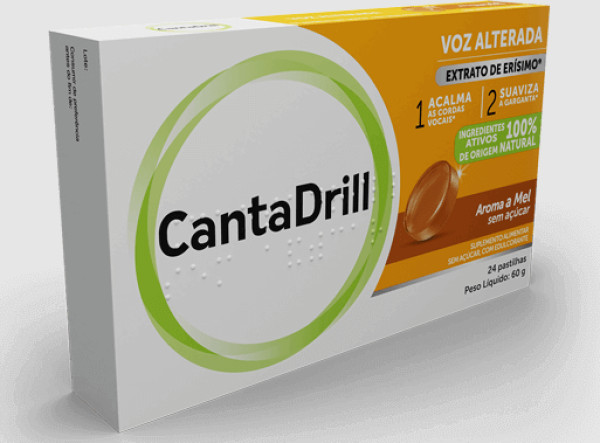 Cantadrill S/Açucar Rouquidão X24 Pastilhas