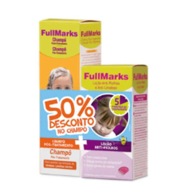 Fullmarks Loção 100ml + Oferta Champô Pós Tratamento 150ml + Pente