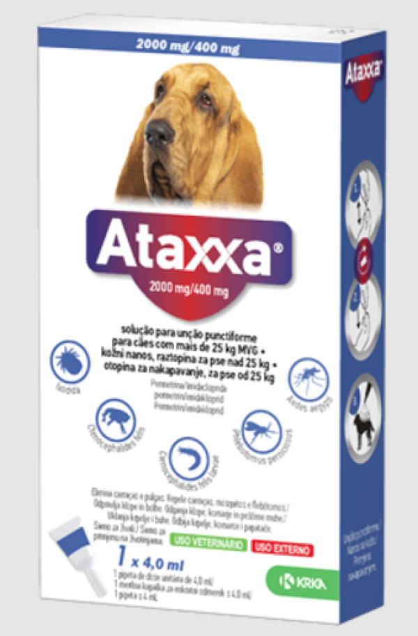 Ataxxa Solução Pipeta 2000/400Mg Cão 25-40Kg