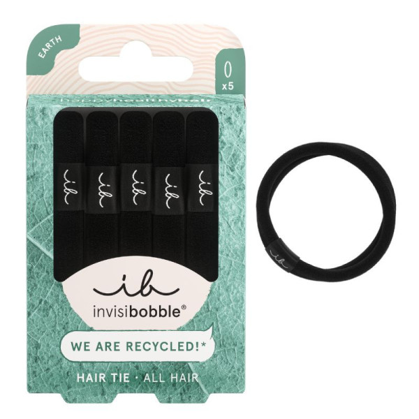 Invisibobble Ecotie Elástico Cabelo Black X5 Unidades