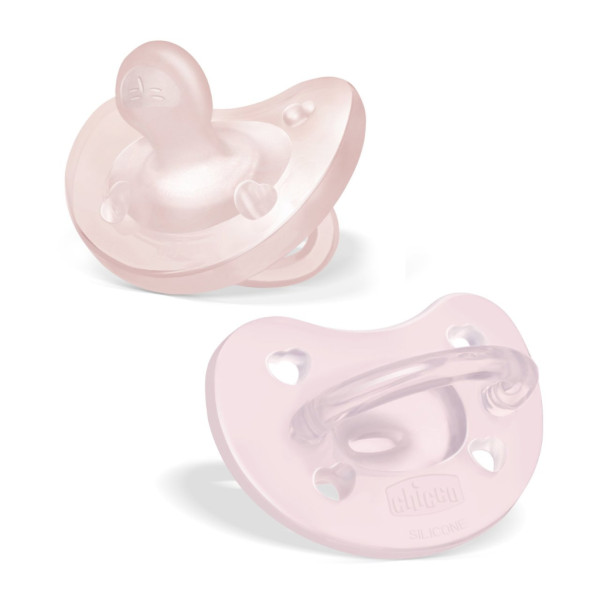 Chicco Chupeta Physio Soft  Rosa 2-6M X2