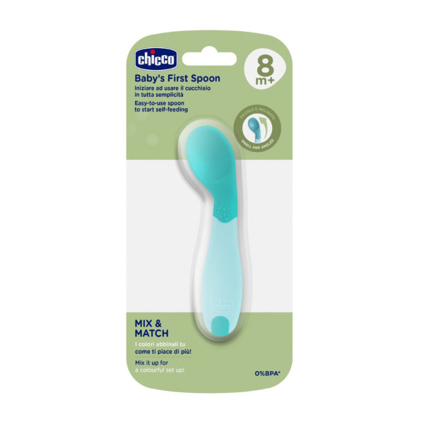 Chicco Prime Colher Azul 8M+
