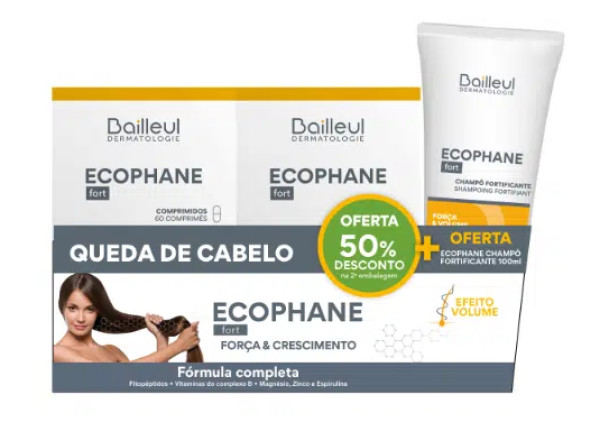 Ecophane Fort 2 X60 comprimidos + Ecophane Champô Fortificante 100ml