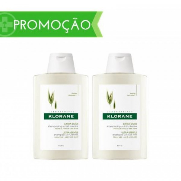Klorane Duo Champô Leite de Aveia Uso Frequente 2 X 400 Ml