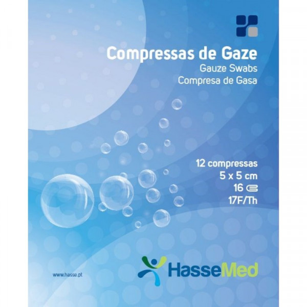 Hassemed Compressa Gaze 16C 5X5Cm X12