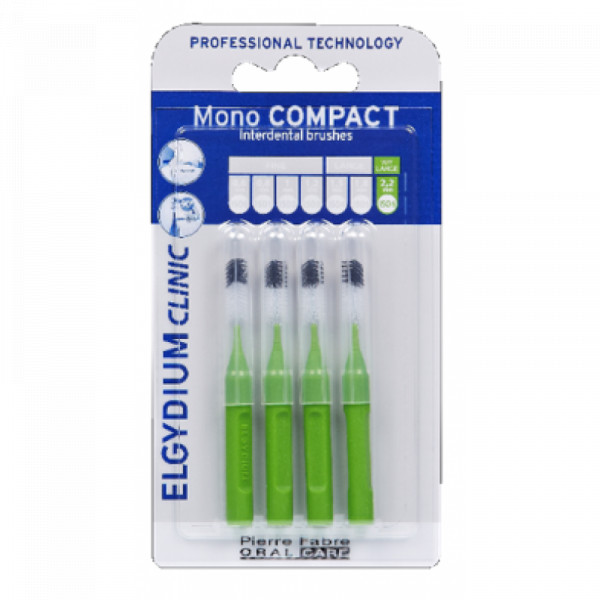 Elgydium Clinic Escovilhões Mono Compact Verde 2,2mm
