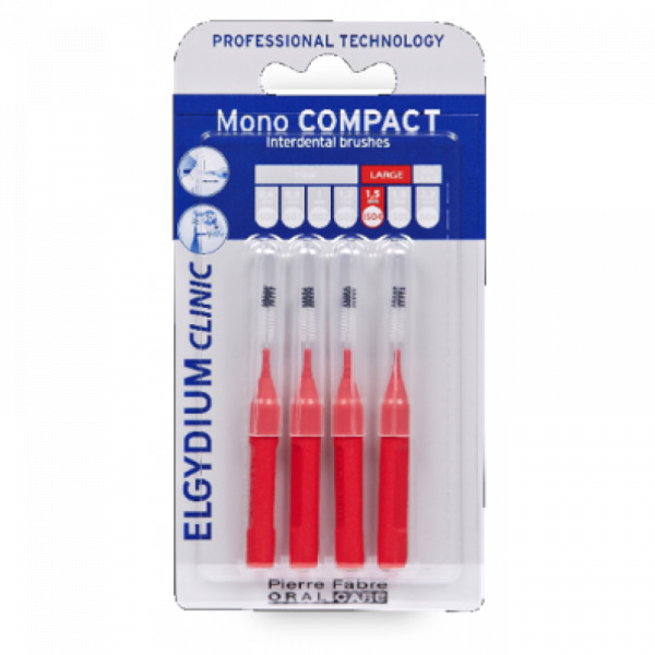 Elgydium Clinic Escovilhões Mono Compact Vermelho 1,5mm