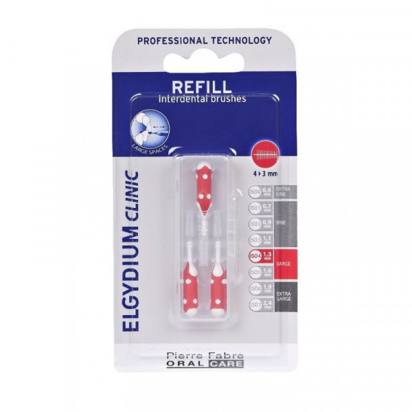 Elgydium Clinic Escovilhões Recargas Vermelho 1,5mm