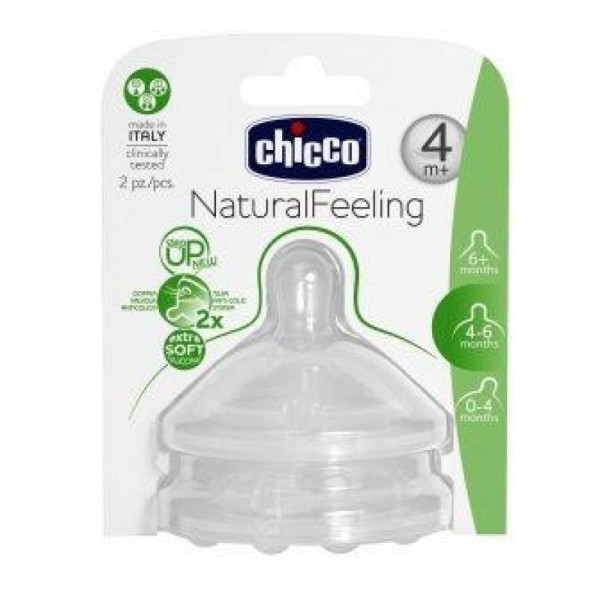 Chicco Tetina NaturalFeeling 4M+ x2