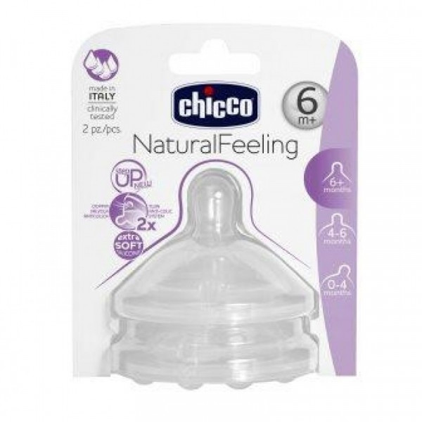 Chicco Tetina Stepup New3 6M+ x2