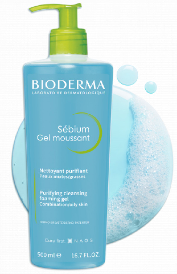 Bioderma Sébium Moussant Gel Limpeza Pele Oleosa 500Ml Com Preço Especial