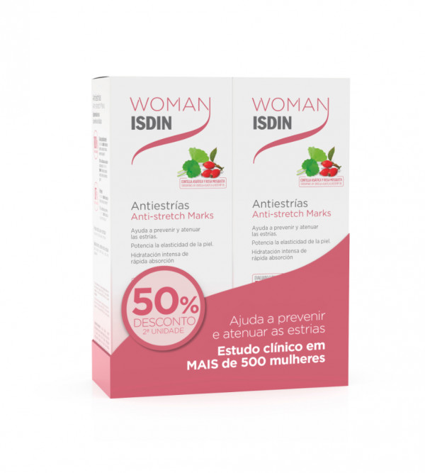 Woman Isdin Duo Creme Corpo Estrias 2 X 250 Ml Com Desconto De 50%