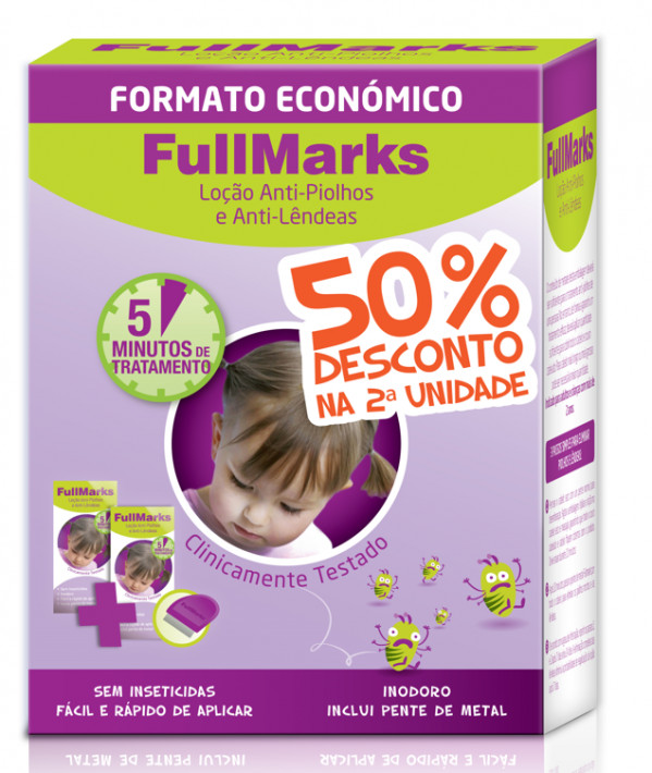 Fullmarks Duo Loção Piolhos/Lêndeas 2 X 100 Ml Com Desconto De 50% Da 2ª Embalagem