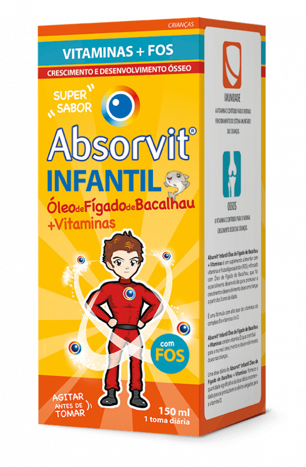 Absorvit Infantil Óleo De Figado De Bacalhau + Vitaminas  150Ml