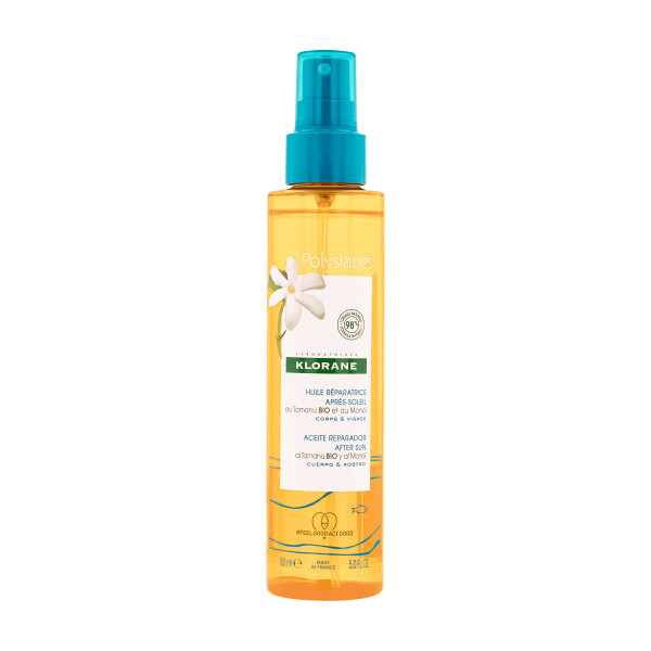 Klorane Solar Polysianes Óleo Reparador Após Sol com Tamanu BIO e Monoi
