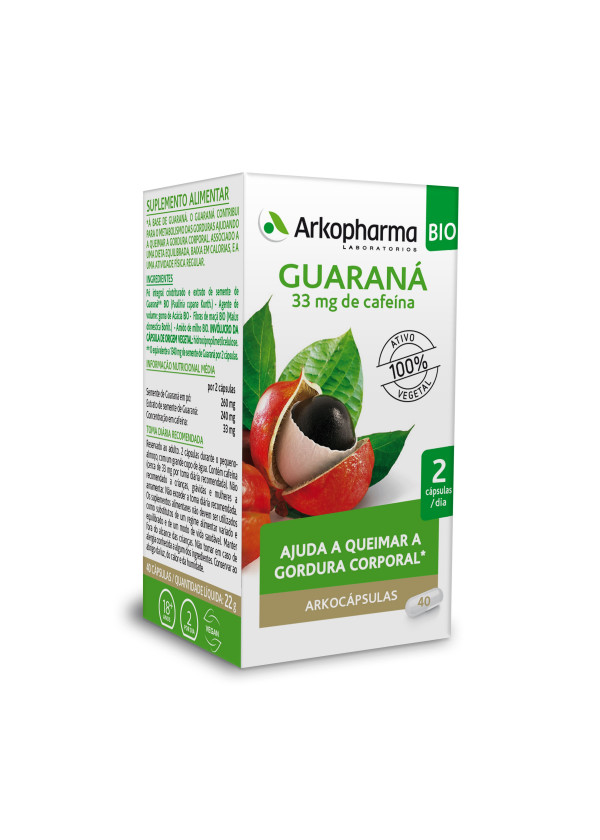 Arkocápsulas Guaraná BIO 40 Cápsulas