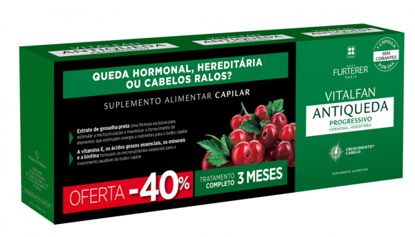 René Furterer Vitalfan Trio Antiqueda Progressiva Cápsulas 3 X 30 Unidade(S) Com Desconto De 40%