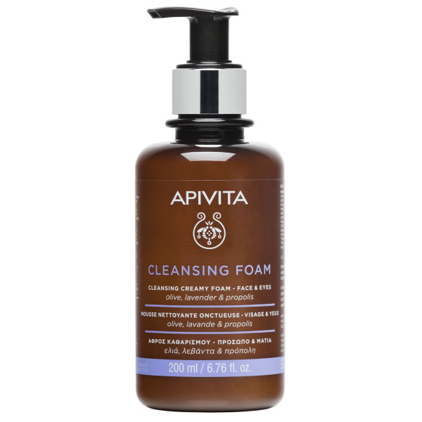 Apivita Espuma Cremosa De Limpeza Rosto & Olhos 200Ml