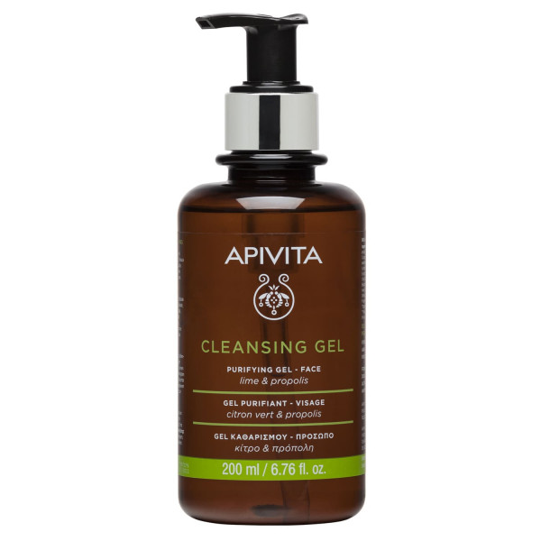 Apivita Gel Purificante De Limpeza de Rosto Para Pele Mista a Oleosa 200Ml