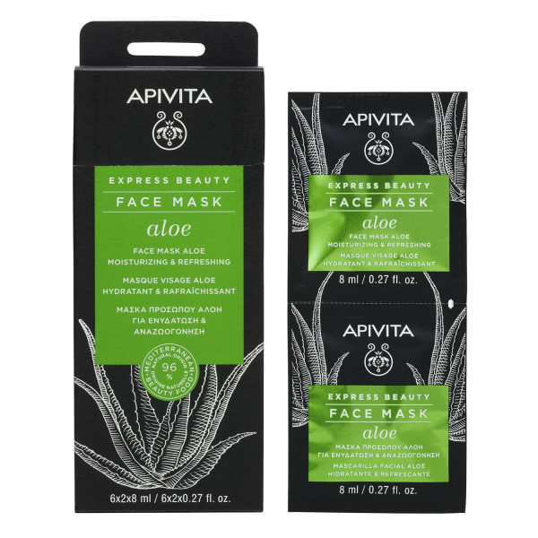 Apivita Express Beauty Máscara Hidratante De Aloé 2x8Ml
