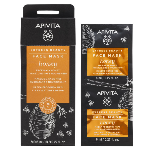 Apivita Express Beauty Máscara Hidratante & Nutritiva De Mel 2x8Ml