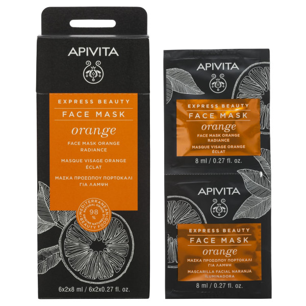 Apivita Express Beauty Máscara Iluminadora De Laranja 2x8Ml