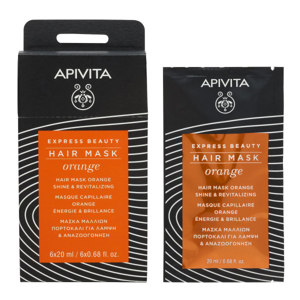 Apivita Express Beauty Máscara Capilar Brilho e Vitalidade Com Laranja 20Ml