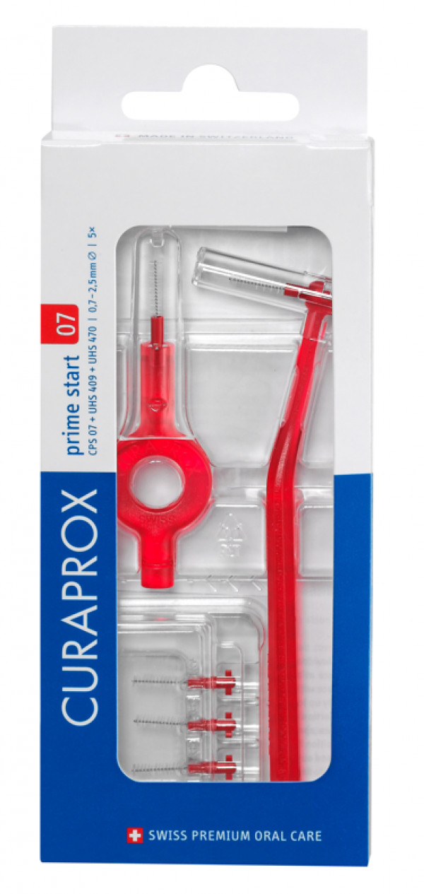 Curaprox Prime Plus Handy Kit Escovilhão Interdental Cps 07 5 Unidade(S) Com Cabo Uhs 409
