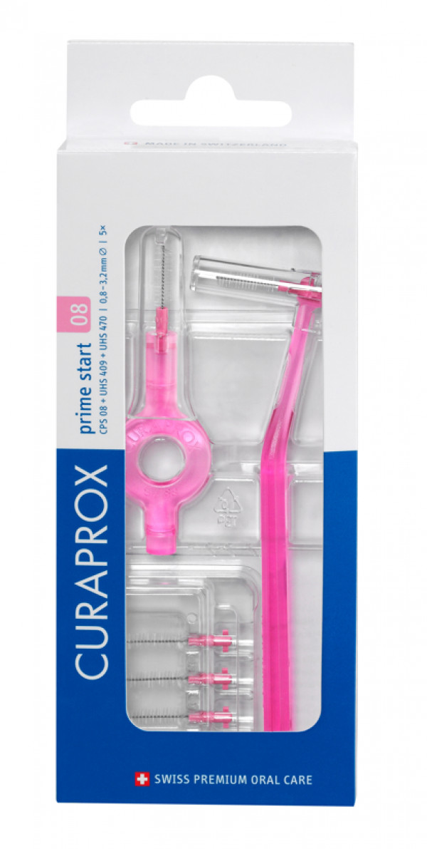Curaprox Prime Plus Handy Kit Escovilhão Interdental Cps 08 5 Unidade(S) Com Cabo Uhs 409