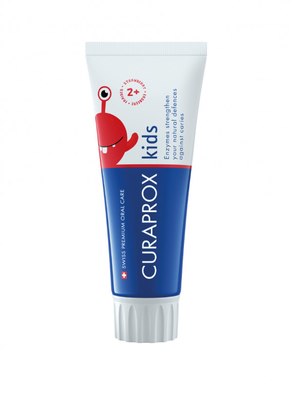 Curaprox Kids Pasta De Dentes Sabor Morango +2 Anos  60Ml