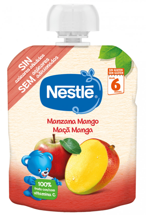Nestlé Fruta Para Bebé Maçã Manga +6 Meses Pacotinho 90 Gr