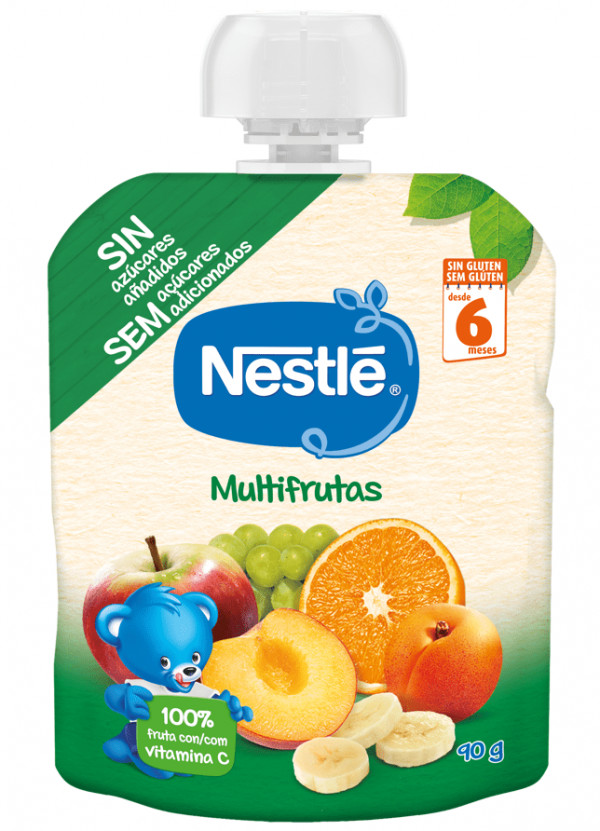 Nestlé Fruta Para Bebé Multifrutas +6 Meses Pacotinho 90 Gr