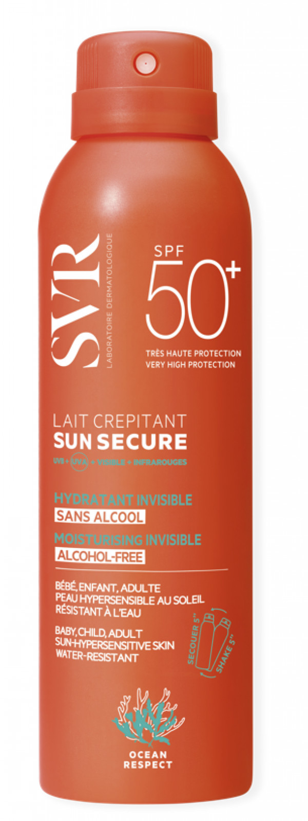 SVR Protetor Solar Sun Secure Leite Crepitant SPF 50+ 200ml