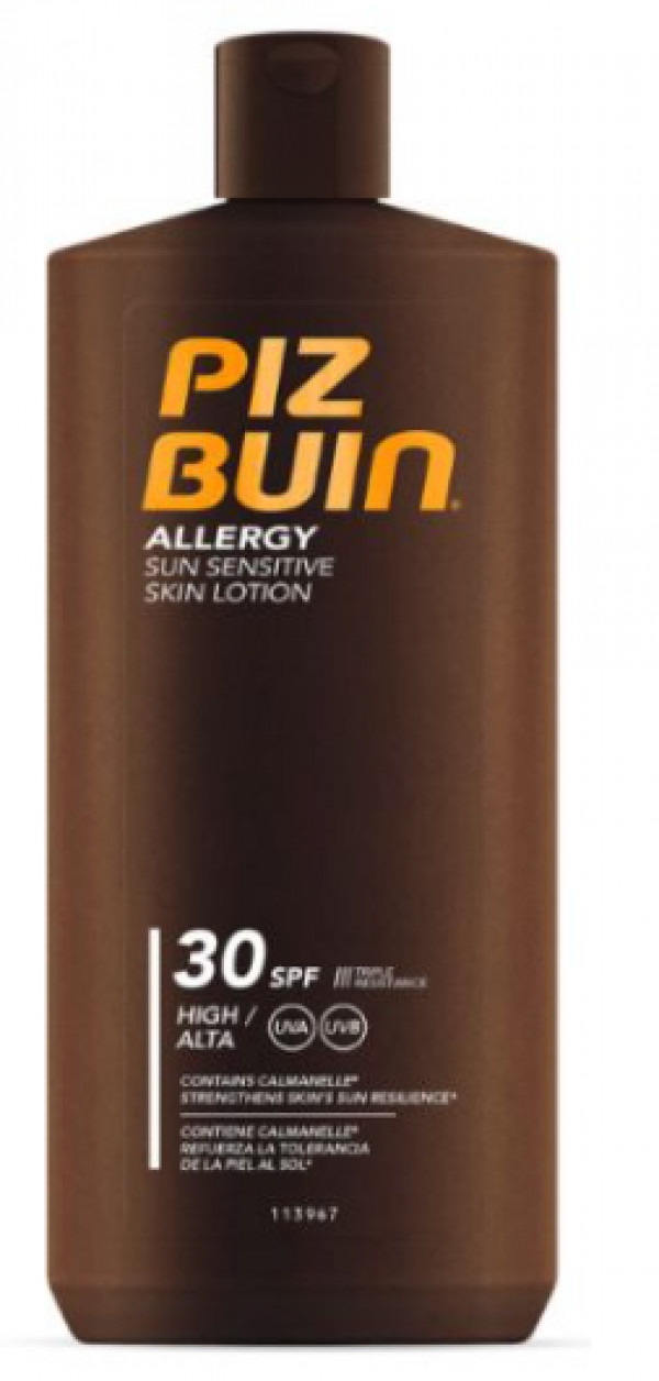 Piz Buin Allergy Loção Protetor Solar Pele Sensível ao Sol SPF 30 400Ml