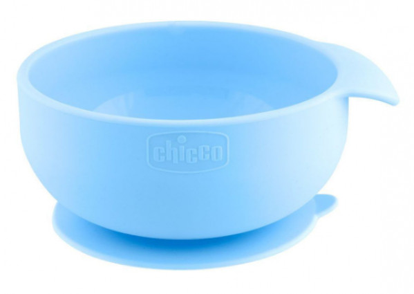Chicco Easy Bowl Tigela Silicone Azul 6M+