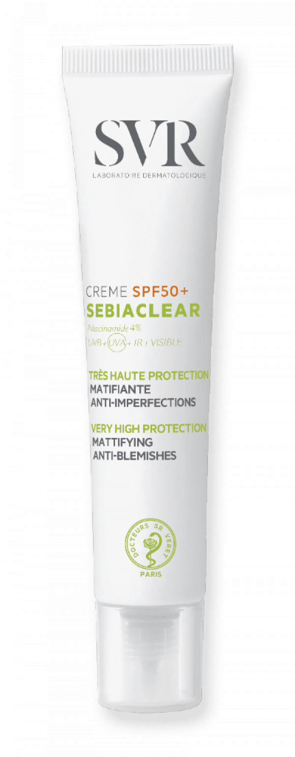 SVR Sebiaclear Creme Pele Mista a Oleosa SPF50+ 40Ml