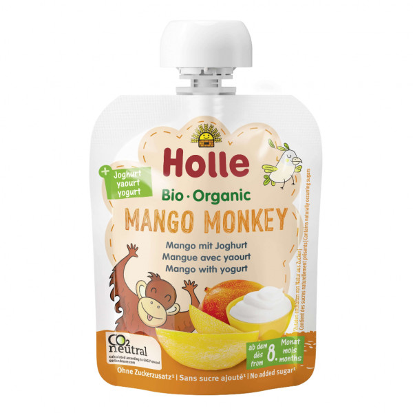 Holle Saquetas Iogurte e Fruta Mango Monkey 8M+ 85G