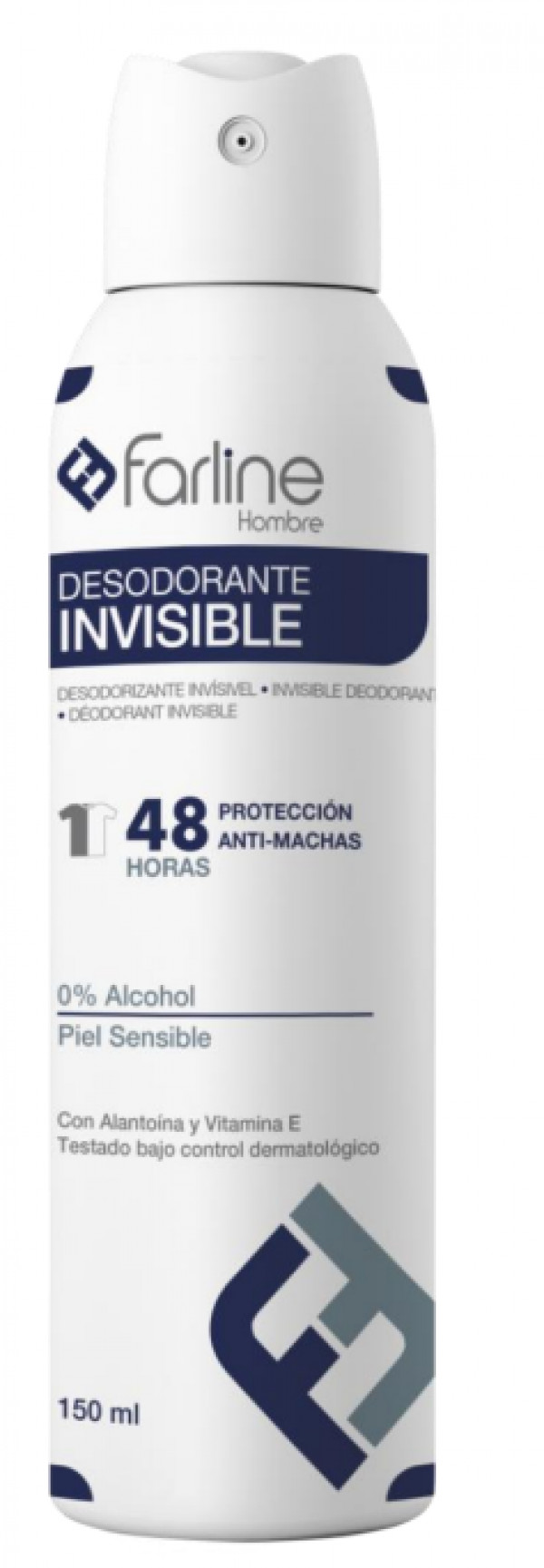 Farline Desodorizante Homem Spray Invisível 48H 150Ml