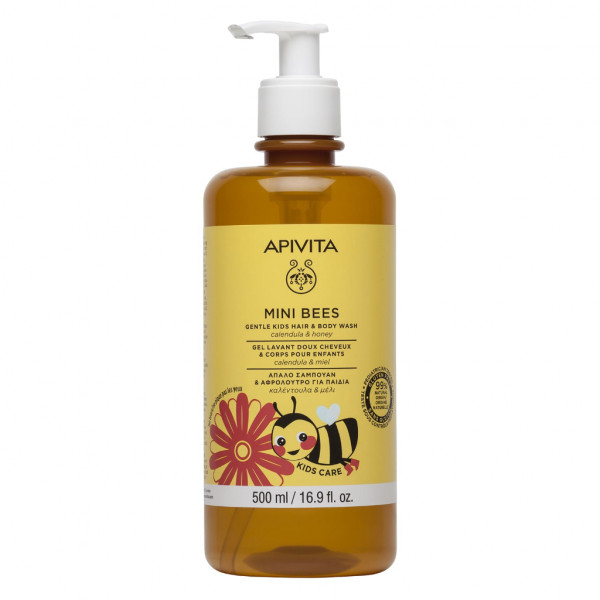 Apivita Mini Bees Gentle Kids Gel Cabelo/Corpo 500Ml