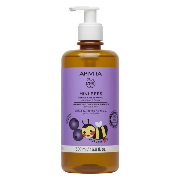 Apivita Mini Bees Gentle Kids Champô Criança Mirtilo/Mel 500Ml